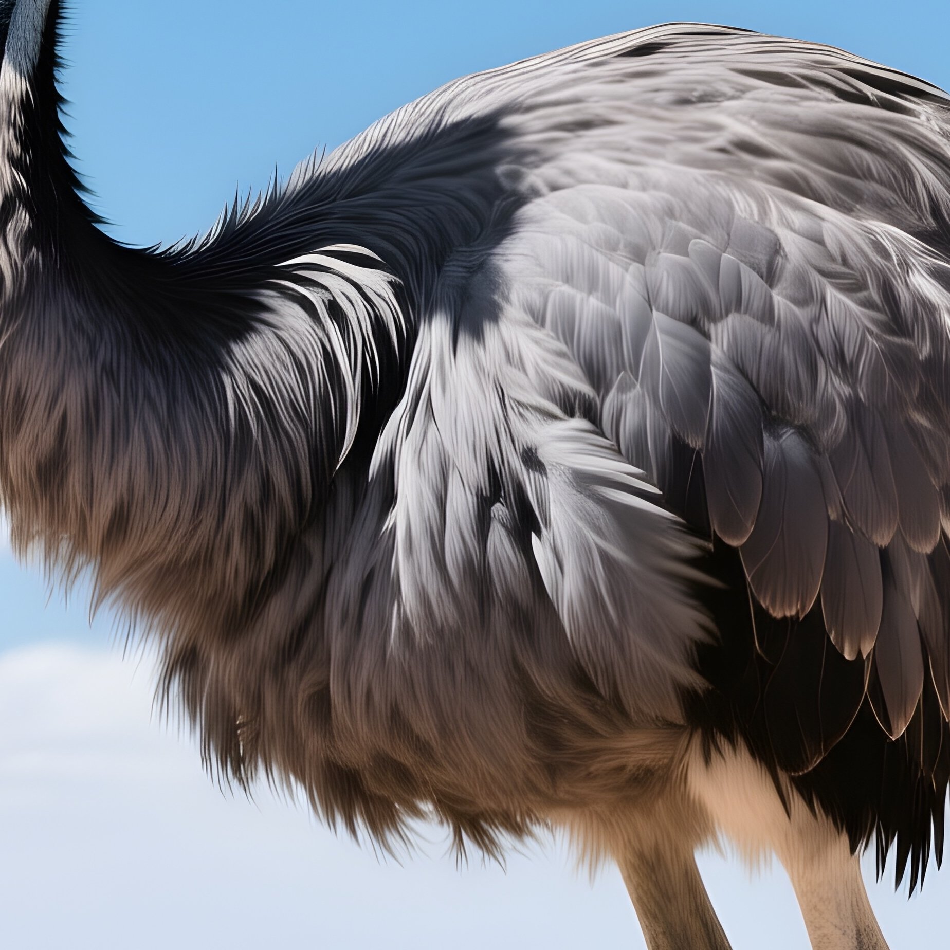 Bird Emu Standing On Rock In Desert - Full Resolution Quality Preview
