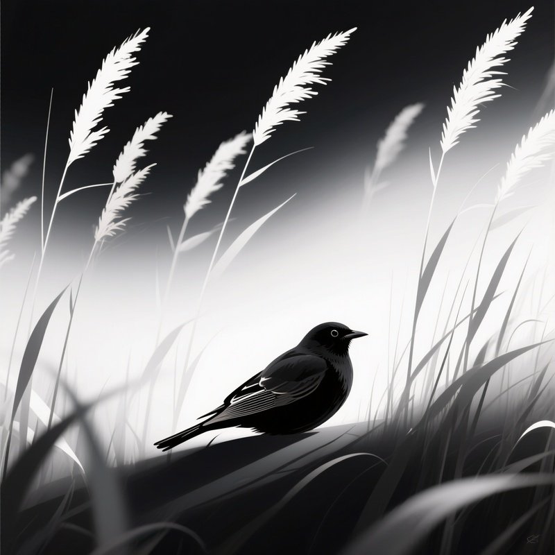Bird In Shadow Digital Art