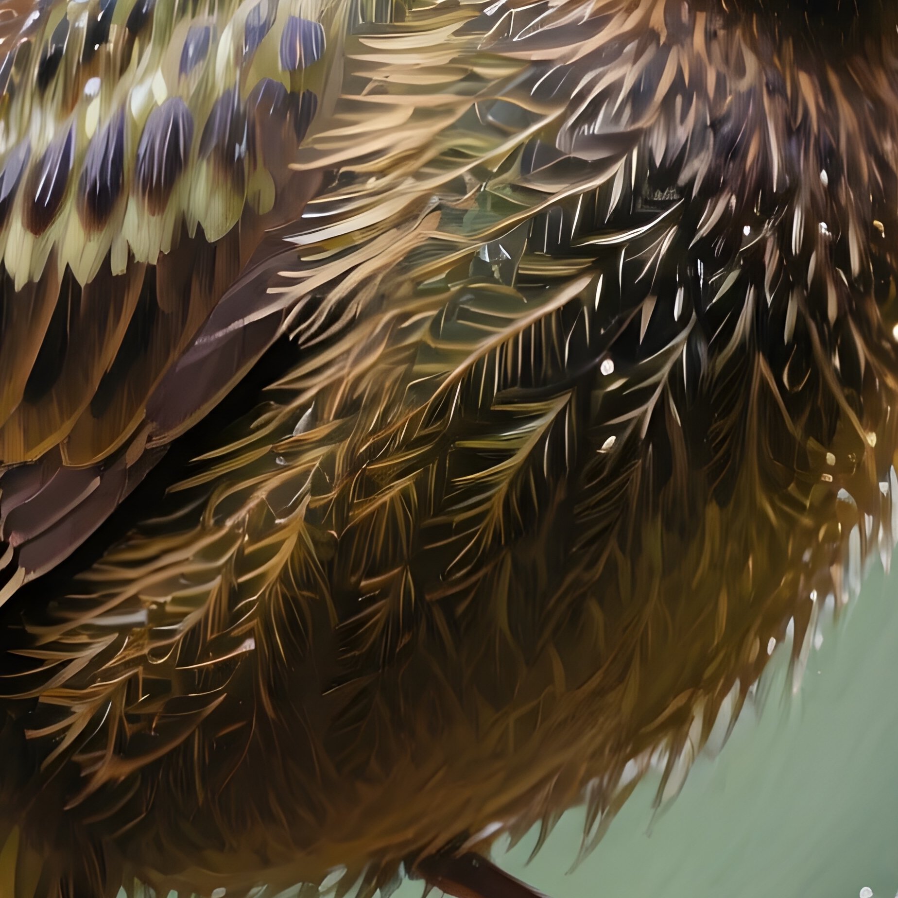 Bird Kiwi Perched Gracefully On A Branch After Rain - Full Resolution Quality Preview