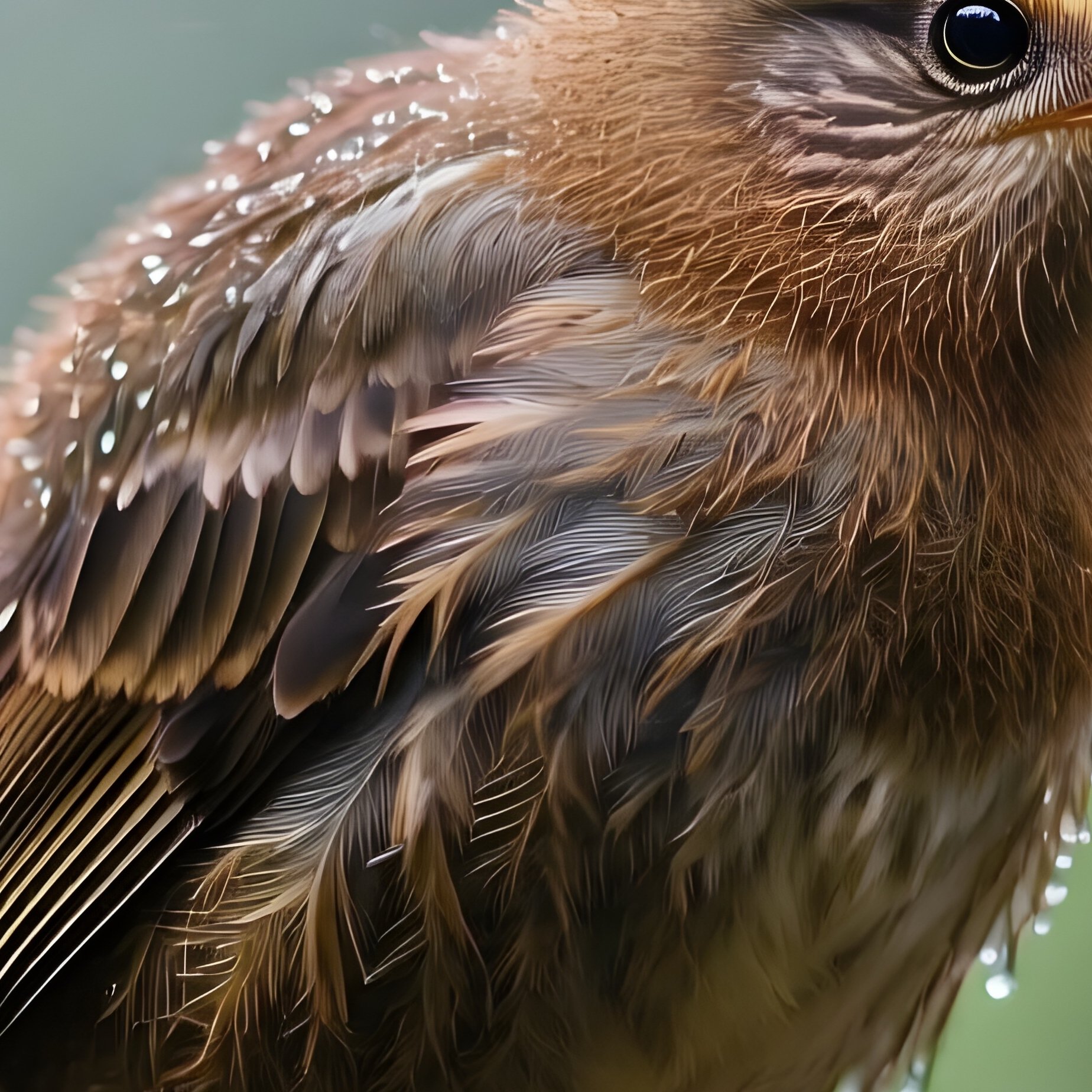Bird Kiwi Perched Gracefully On A Branch After Rain - Full Resolution Quality Preview
