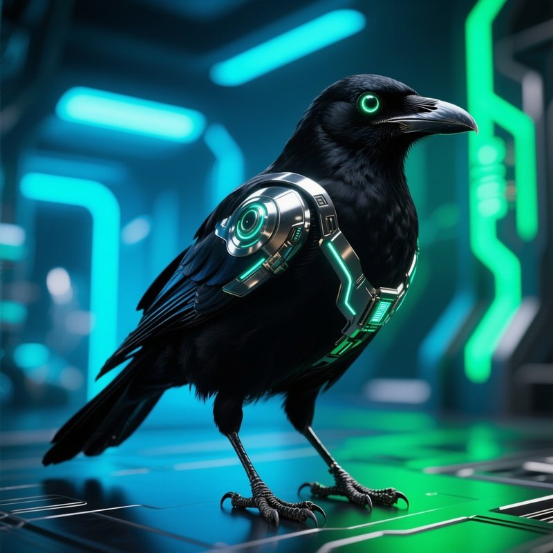 Bird Magpie Black Billed Science Fiction