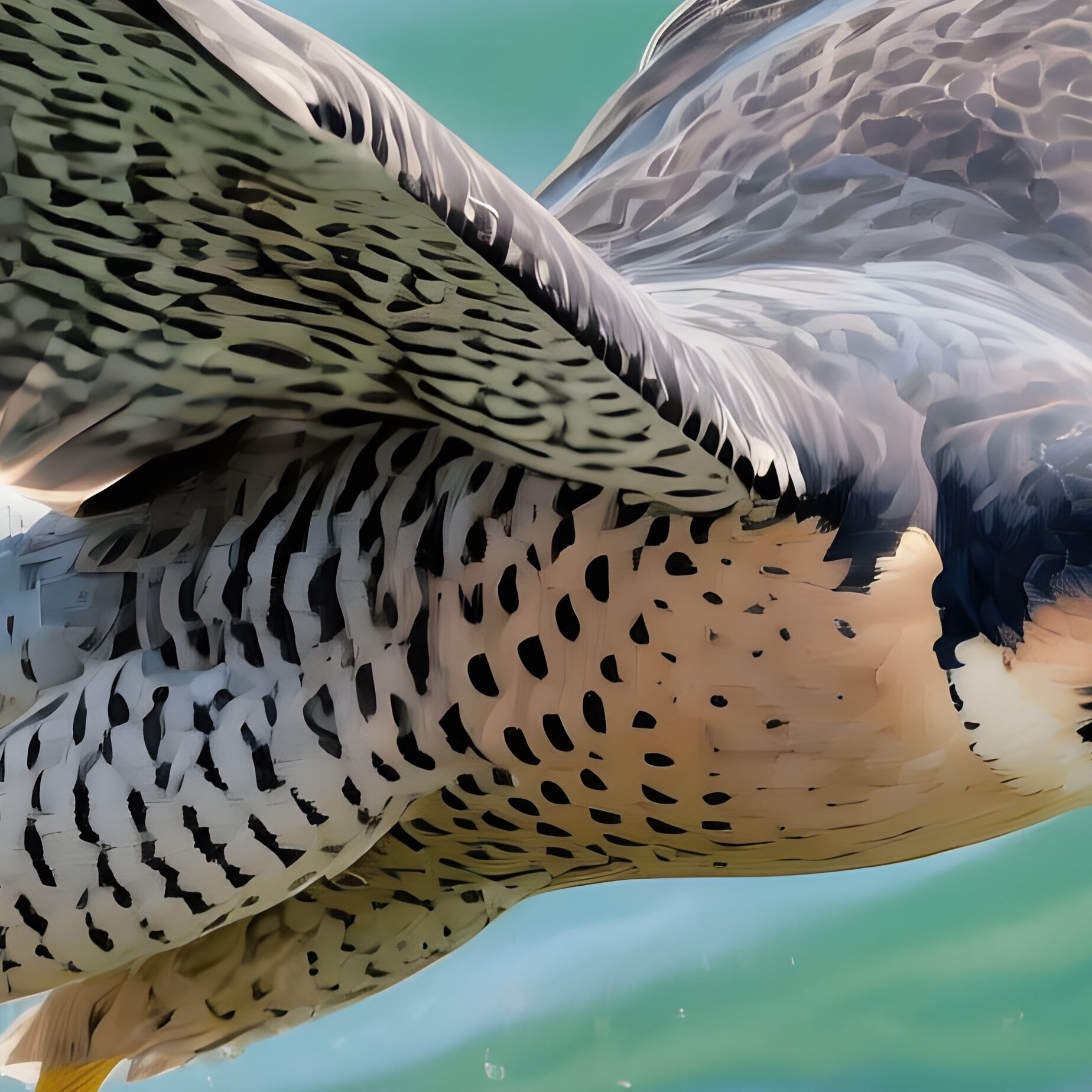 Bird Peregrine Falcon Diving Towards Water Still Life - Full Resolution Quality Preview