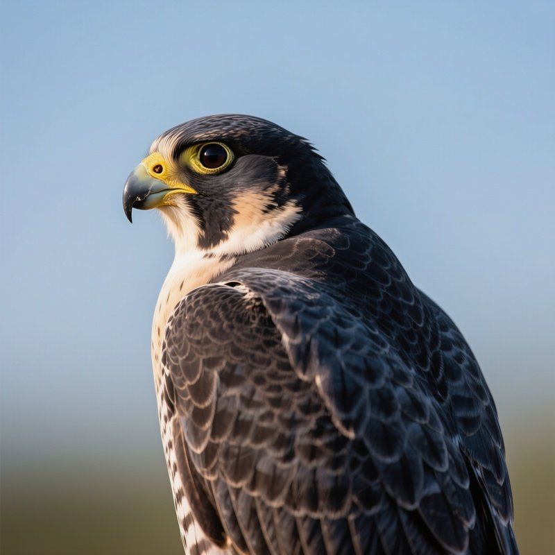 Bird Peregrine Falcon Looking Back Over Its Shoulder Science Fiction