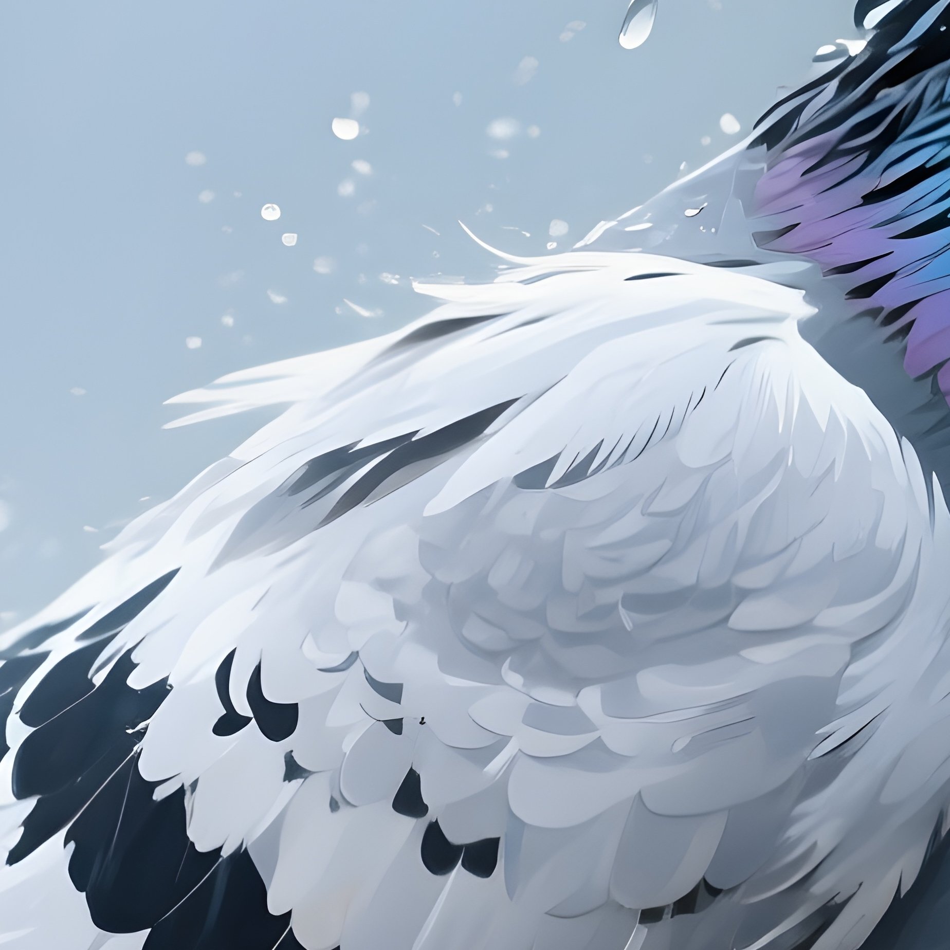 Bird Rock Dove In Morning Mist Artistic Interpretation - Full Resolution Quality Preview