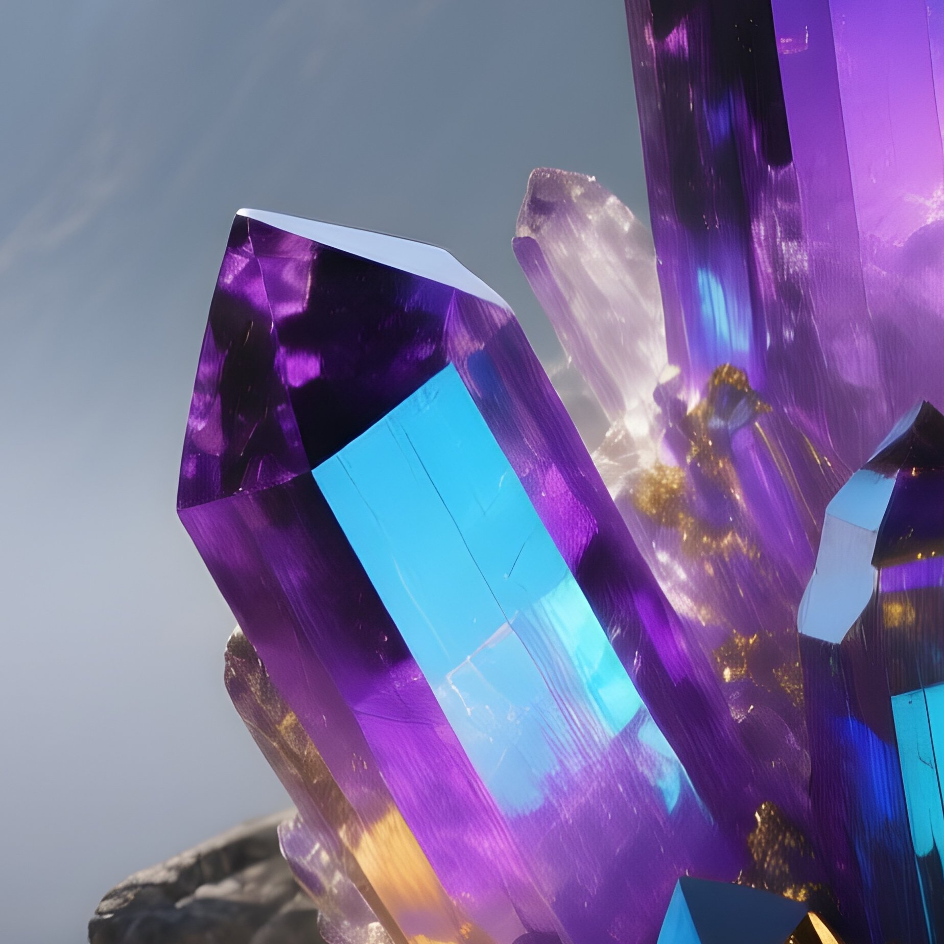 Bismuth Crystals Geological Formation - Full Resolution Quality Preview