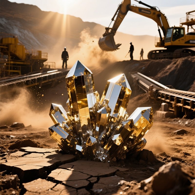 Bismuth Crystals Mining Site