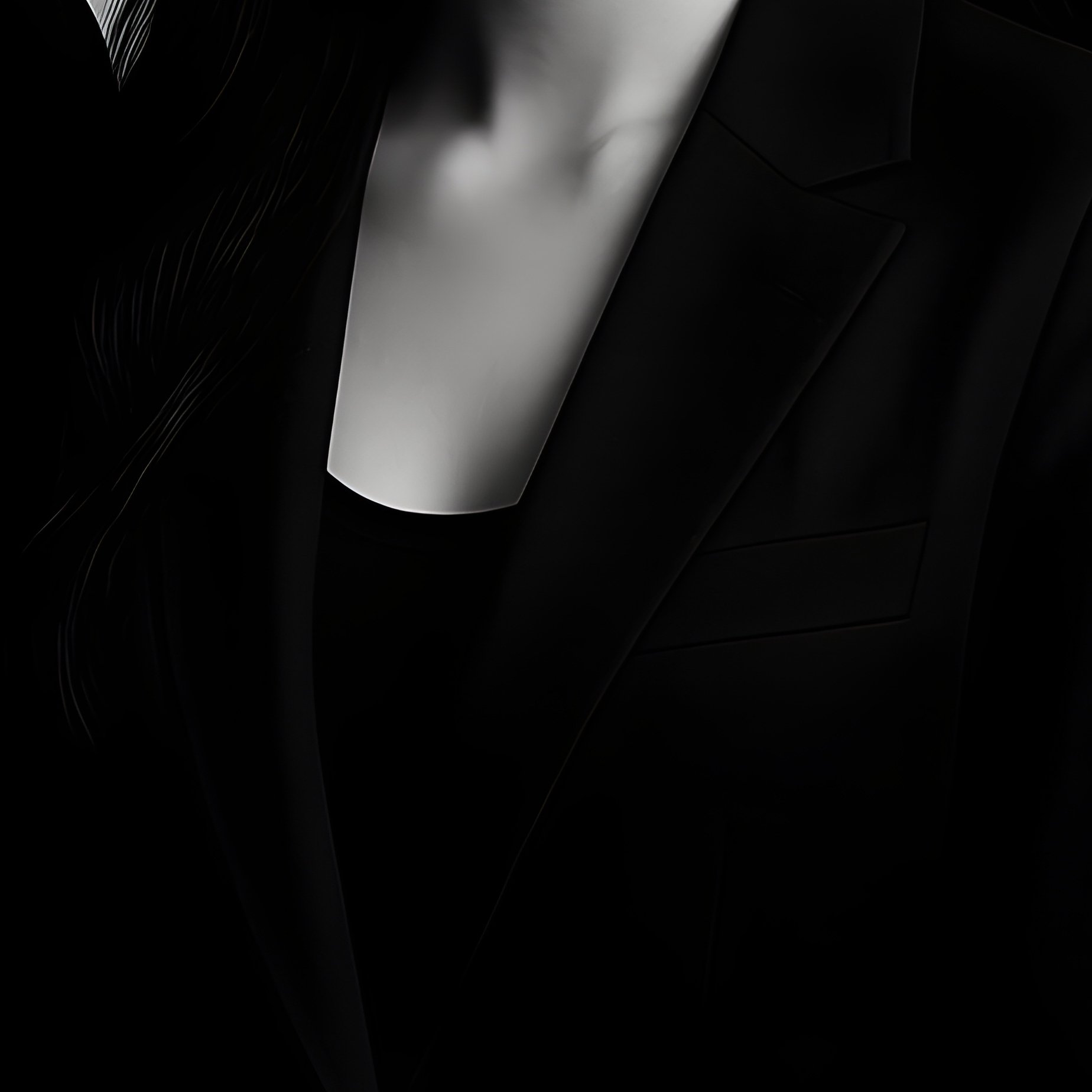 Black And White Friends Posing In Studio - Full Resolution Quality Preview