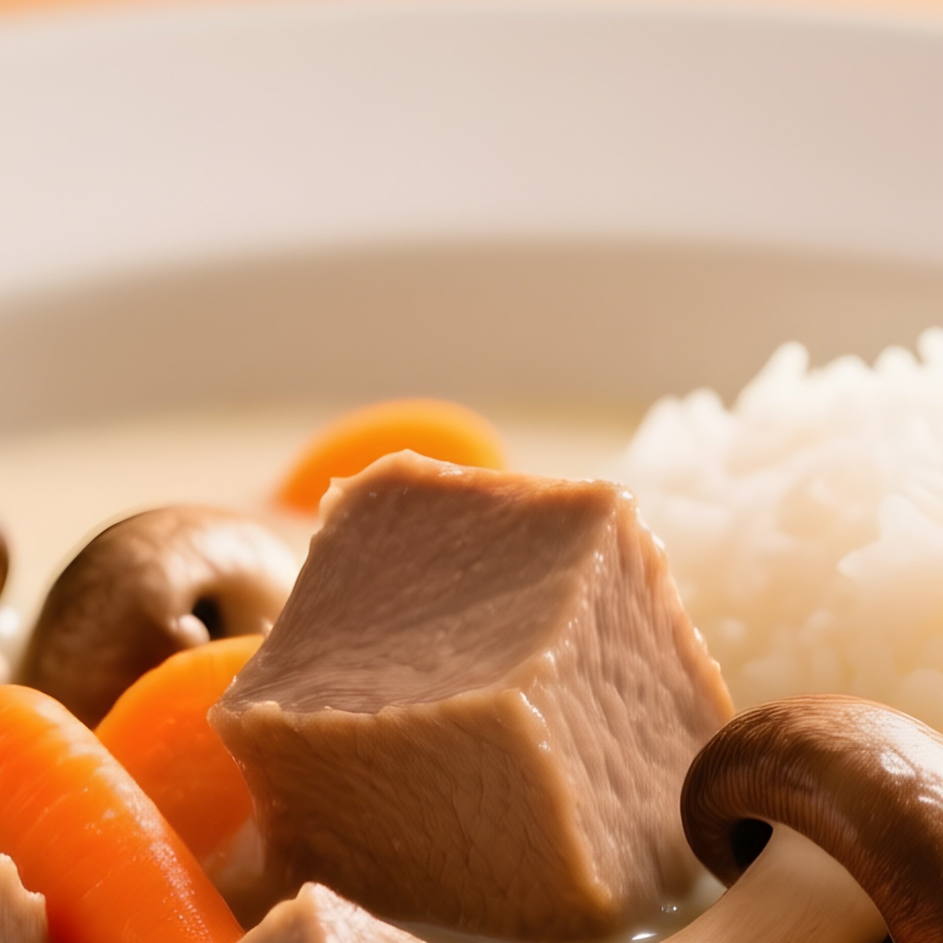 Blanquette De Veau Creamy Veal Stew With Carrots Mushrooms And White Rice - Full Resolution Quality Preview