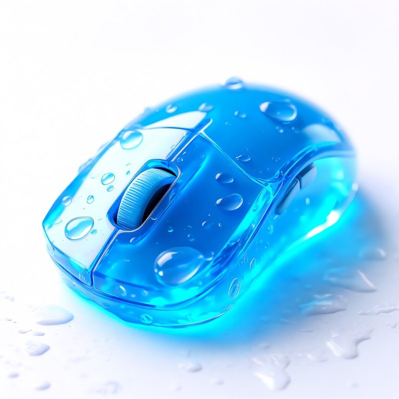 Block Of Ice Translucent Blue Mouse Melting Ice Cube Computer Mouse