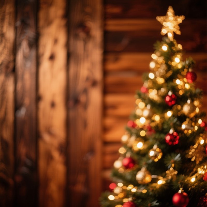 Blurred Christmas Tree Christmas Holiday