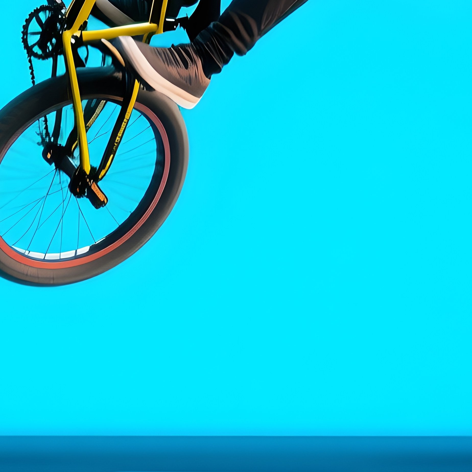 Bmx Rider Flipping Between Hovering Platforms Science Fiction - Full Resolution Quality Preview