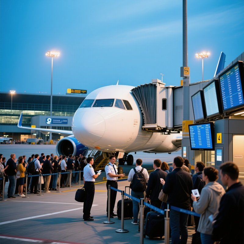 Boarding Process Airport Gate