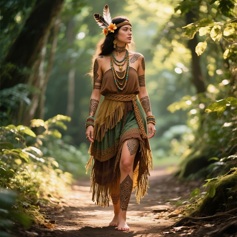 Boho Nature Tribal Body Art