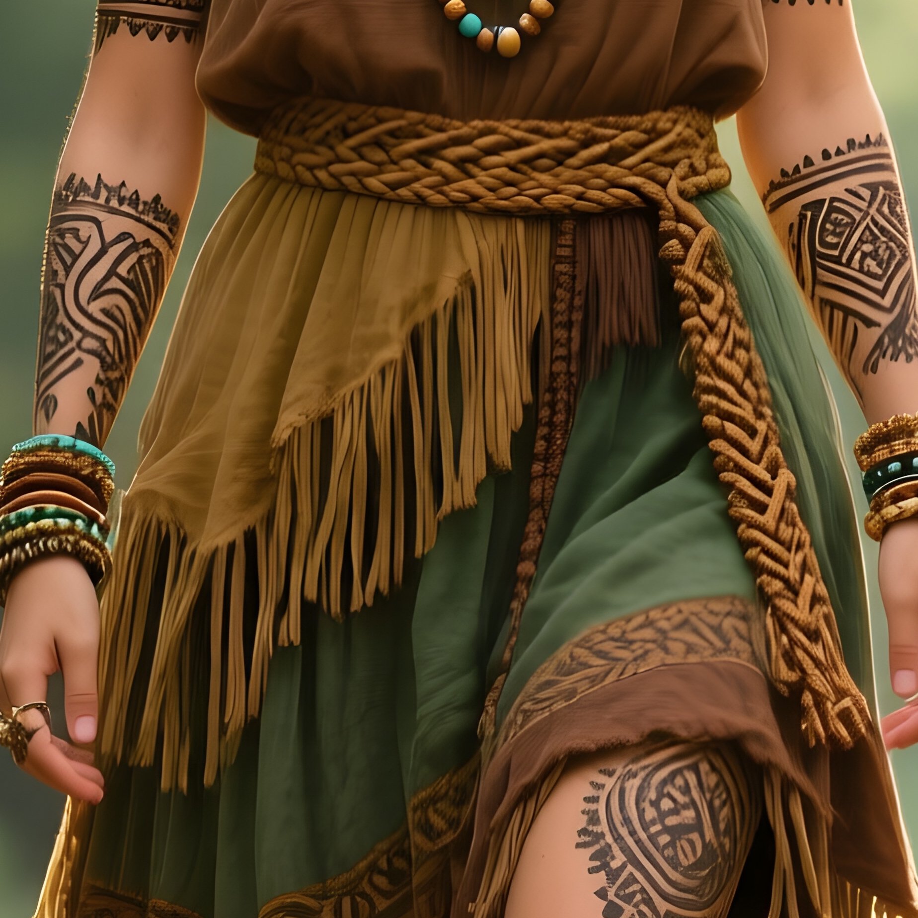 Boho Nature Tribal Body Art - Full Resolution Quality Preview