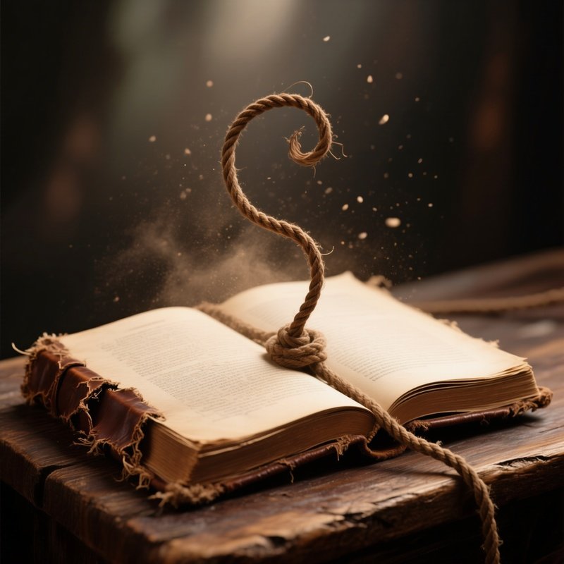 Book Mouse Old Leather Bound Book With Cord Coming Out