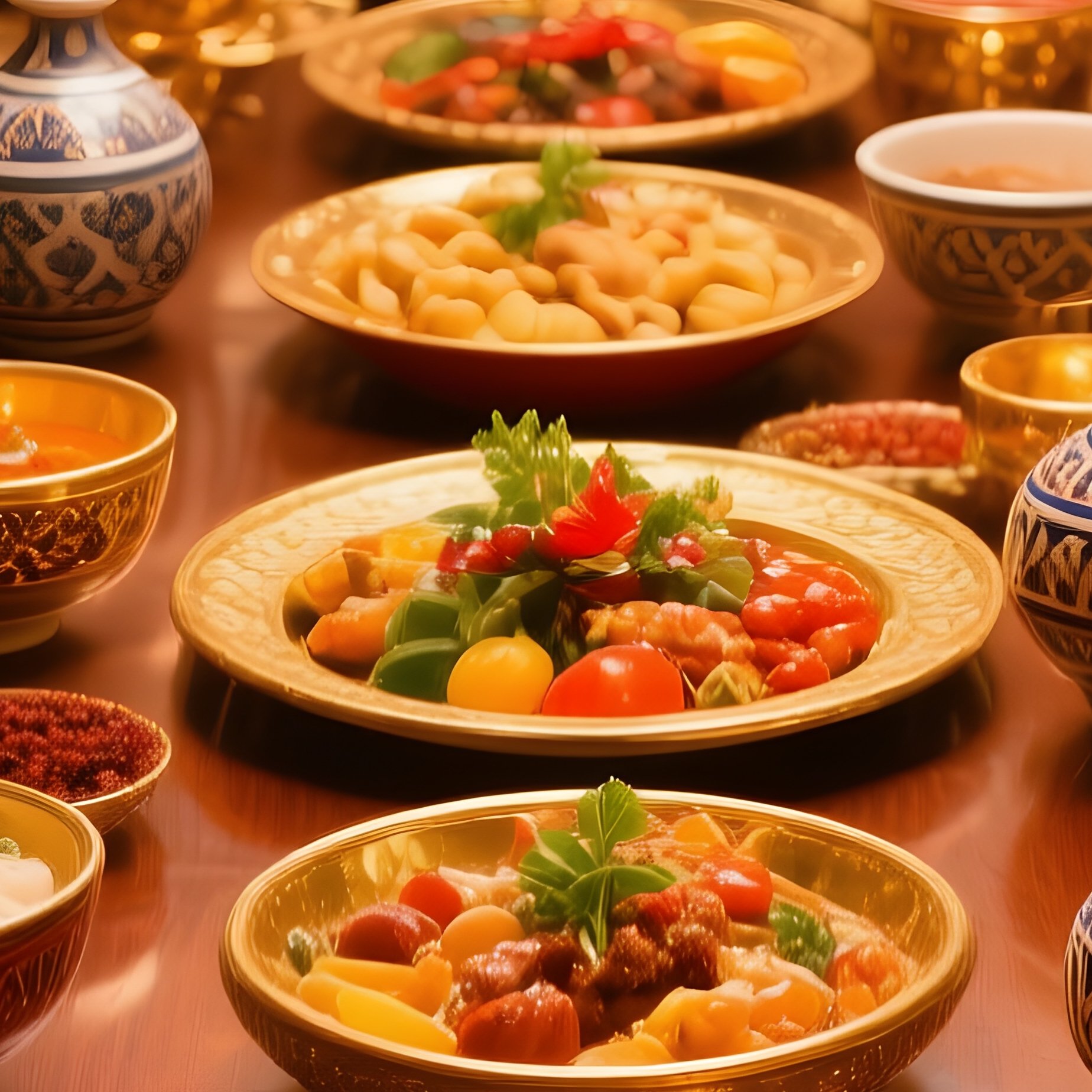 Bountiful Cultural Meal Table - Full Resolution Quality Preview