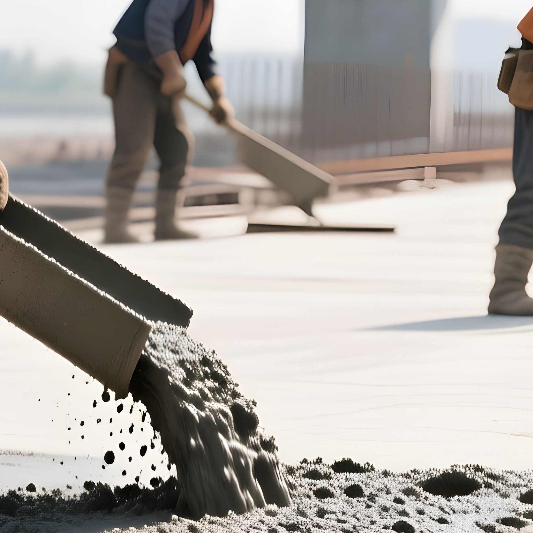 Bridge Construction Pouring Concrete Workers Rebar Grid - Full Resolution Quality Preview