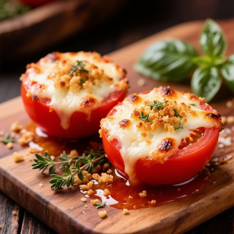 Broiled Tomatoes Herb Breadcrumbs Parmesan