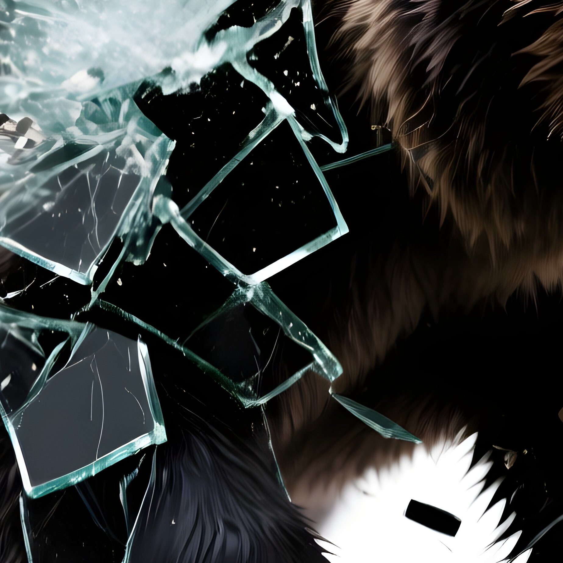 Broken Glass Bear Market Decline - Full Resolution Quality Preview