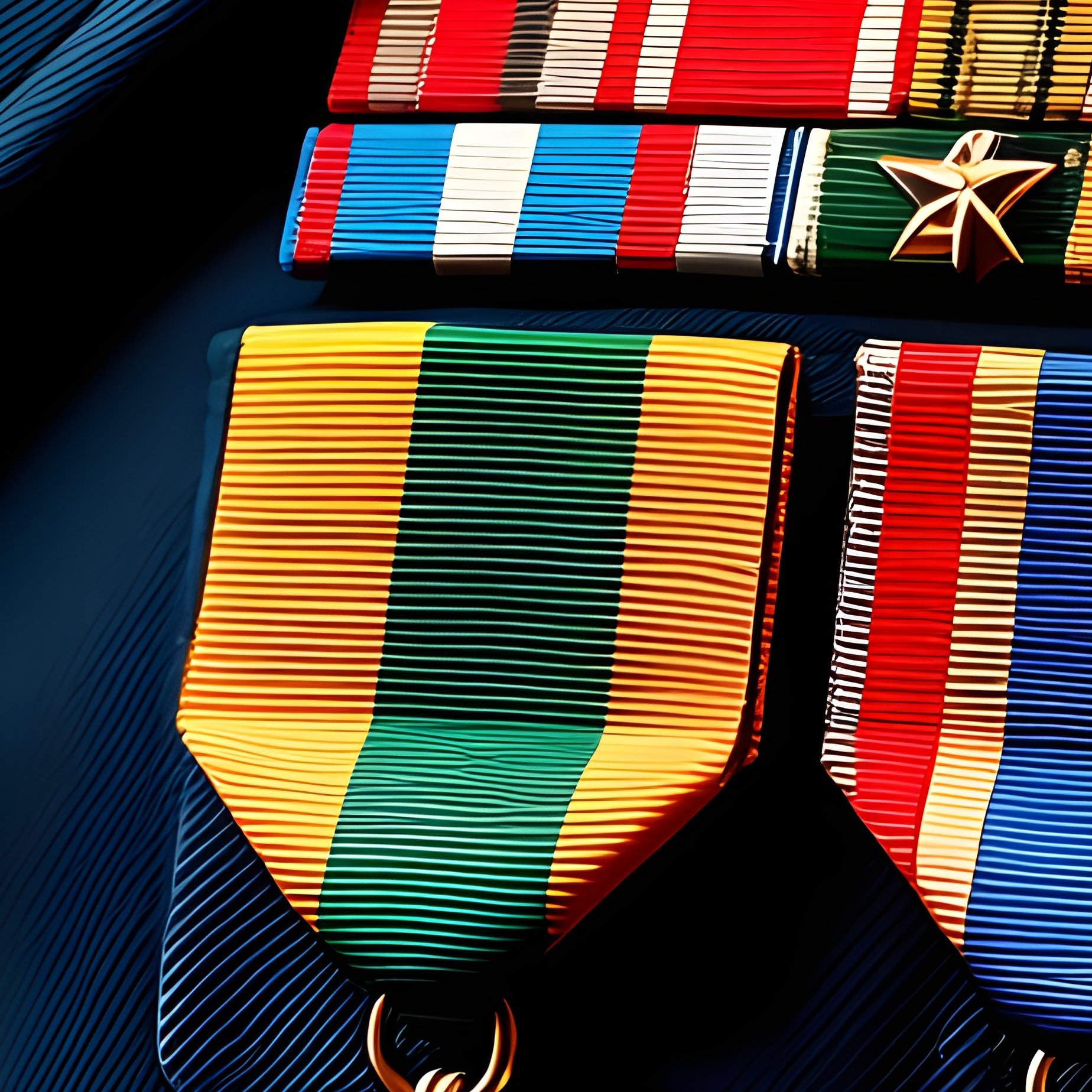 Bronze Brass Messing Military Award - Full Resolution Quality Preview