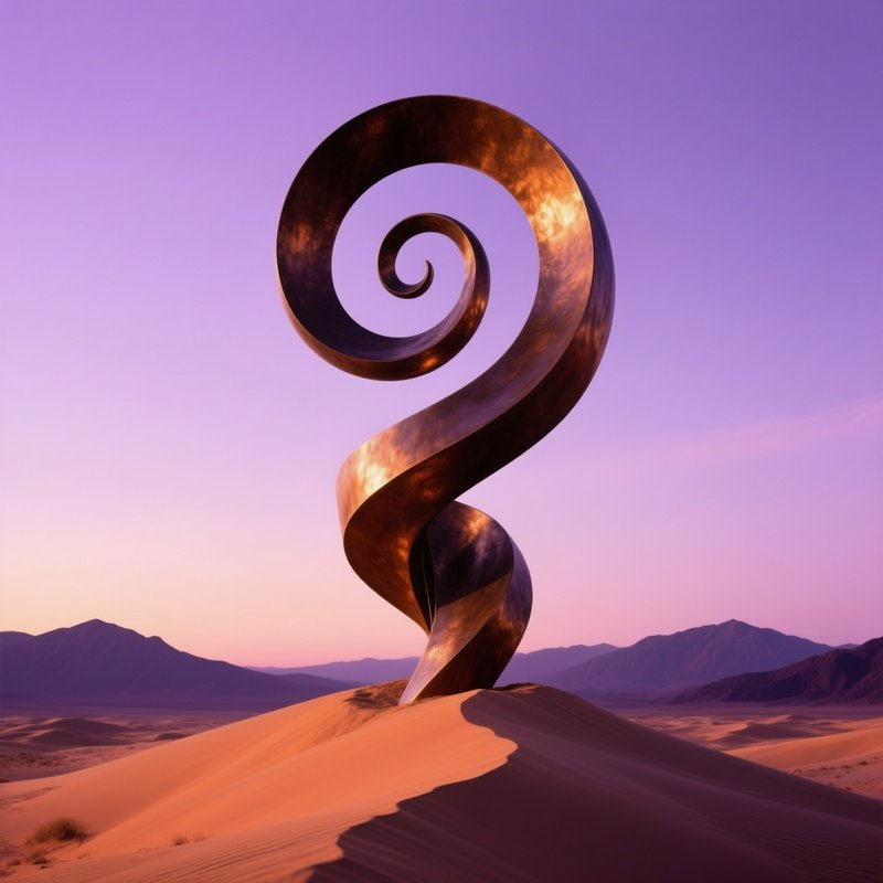 Bronze Spiral Desert Twilight