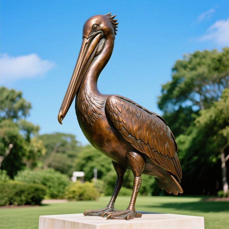 Brown Pelican Sculpture Outdoor