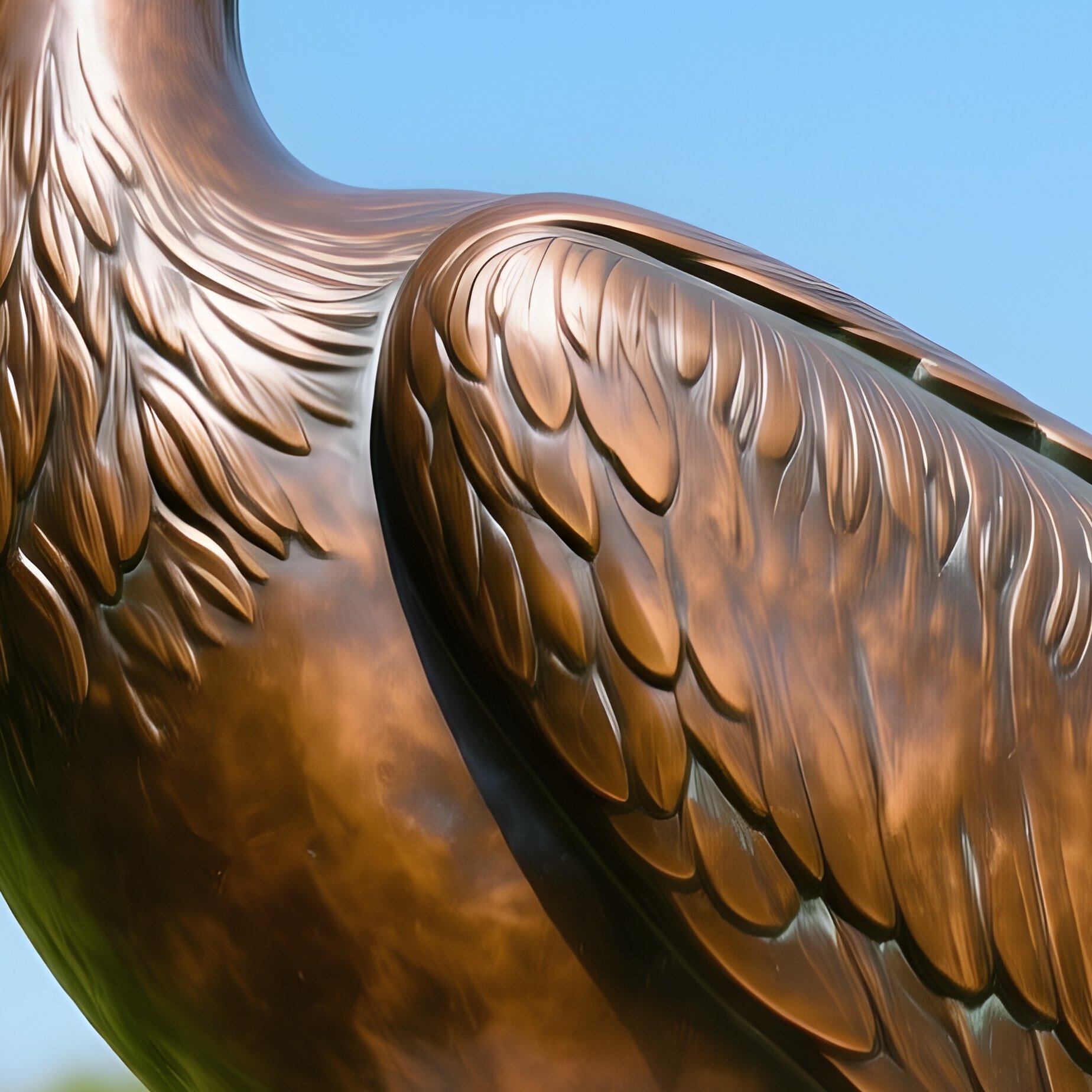 Brown Pelican Sculpture Outdoor - Full Resolution Quality Preview