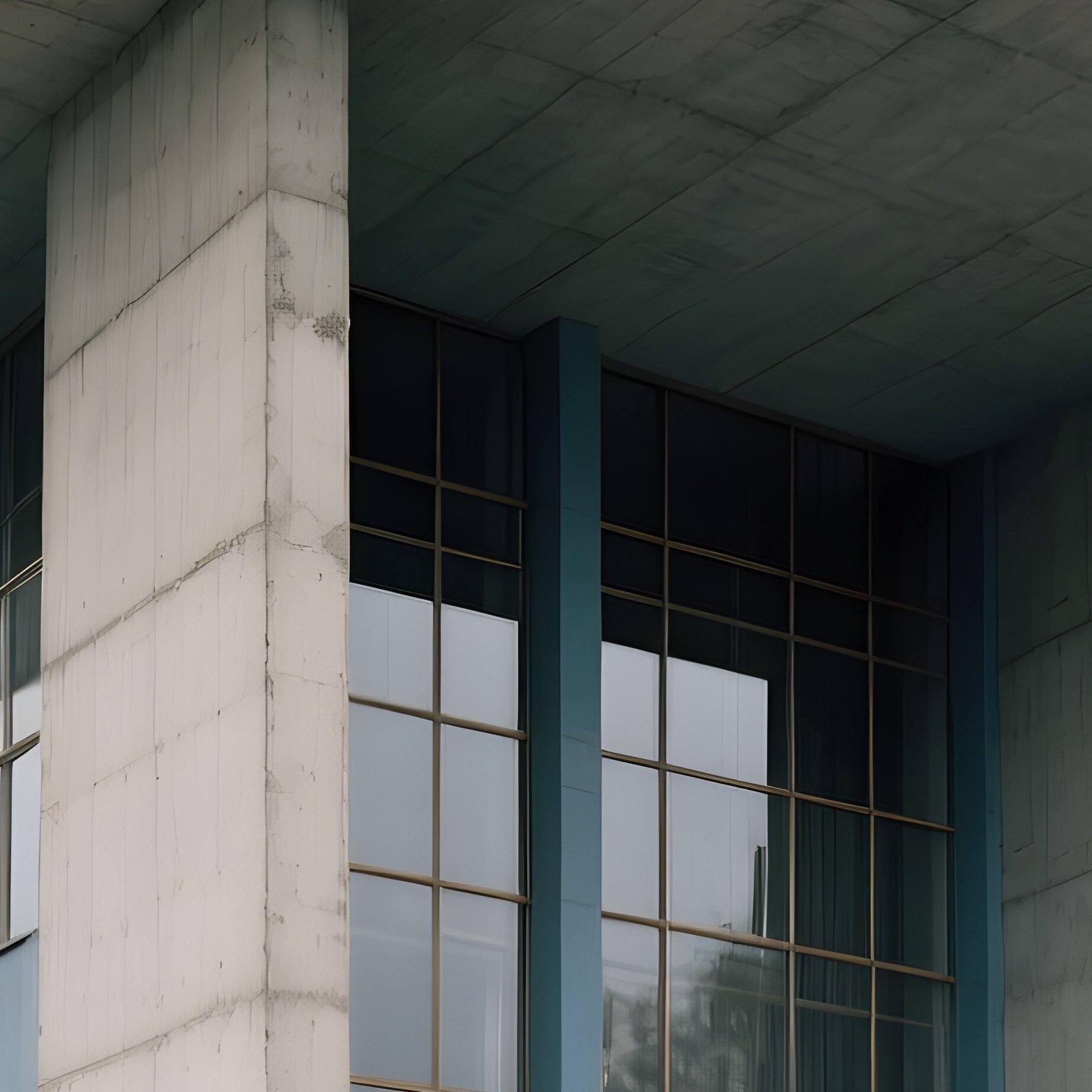 Brutalist Circus Building 1986 Soviet City - Full Resolution Quality Preview