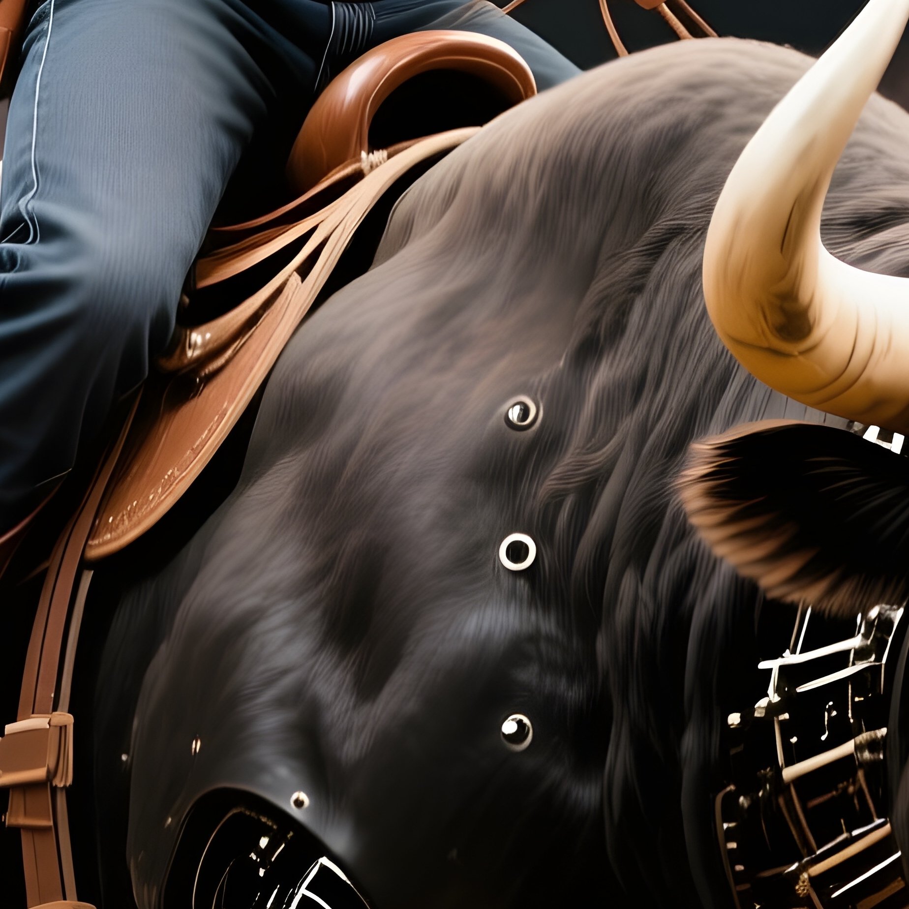 Buffalo Cowboy Mech Bull Rider - Full Resolution Quality Preview