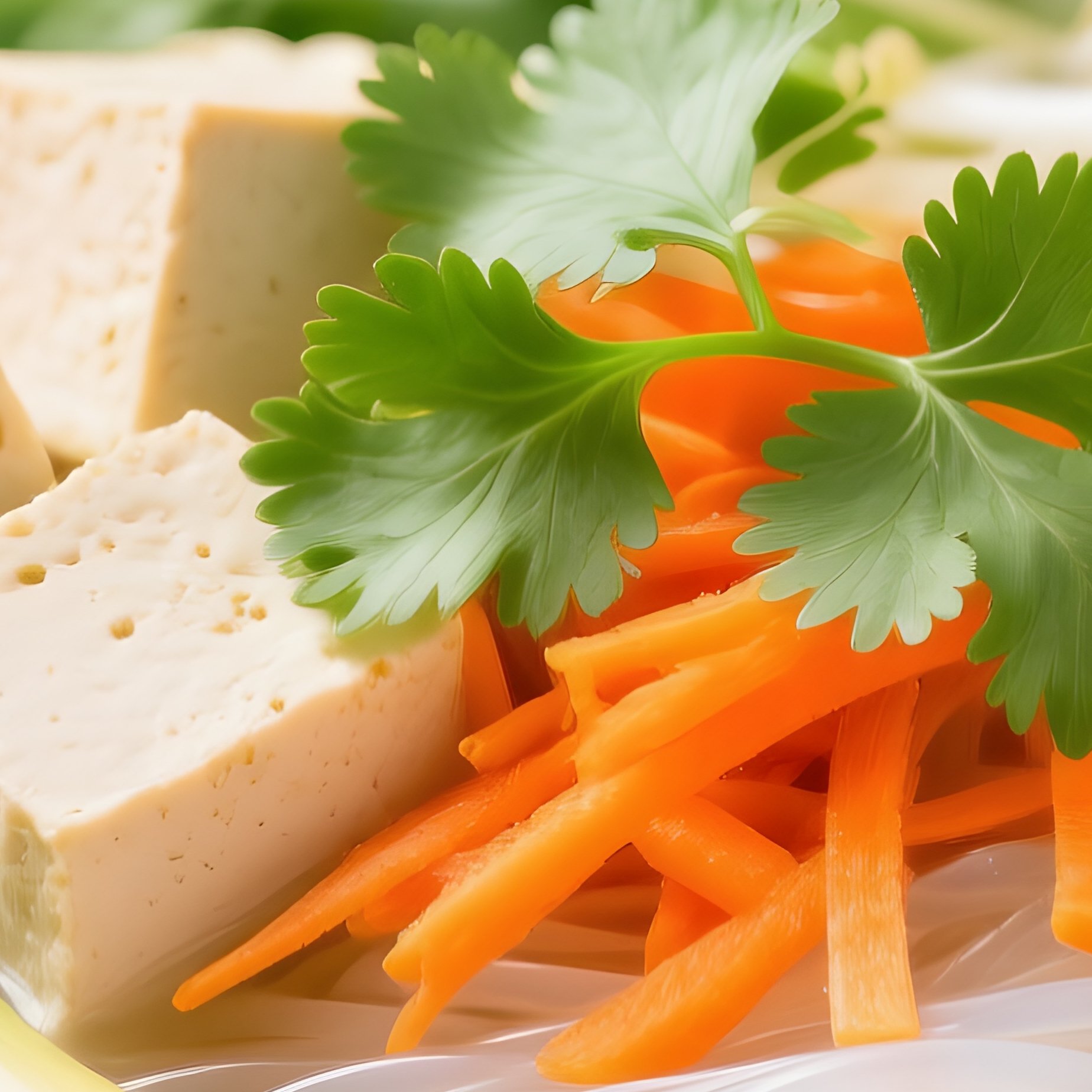 Bun Chay Vegetarian Vermicelli Soup With Tofu And Vegetables - Full Resolution Quality Preview