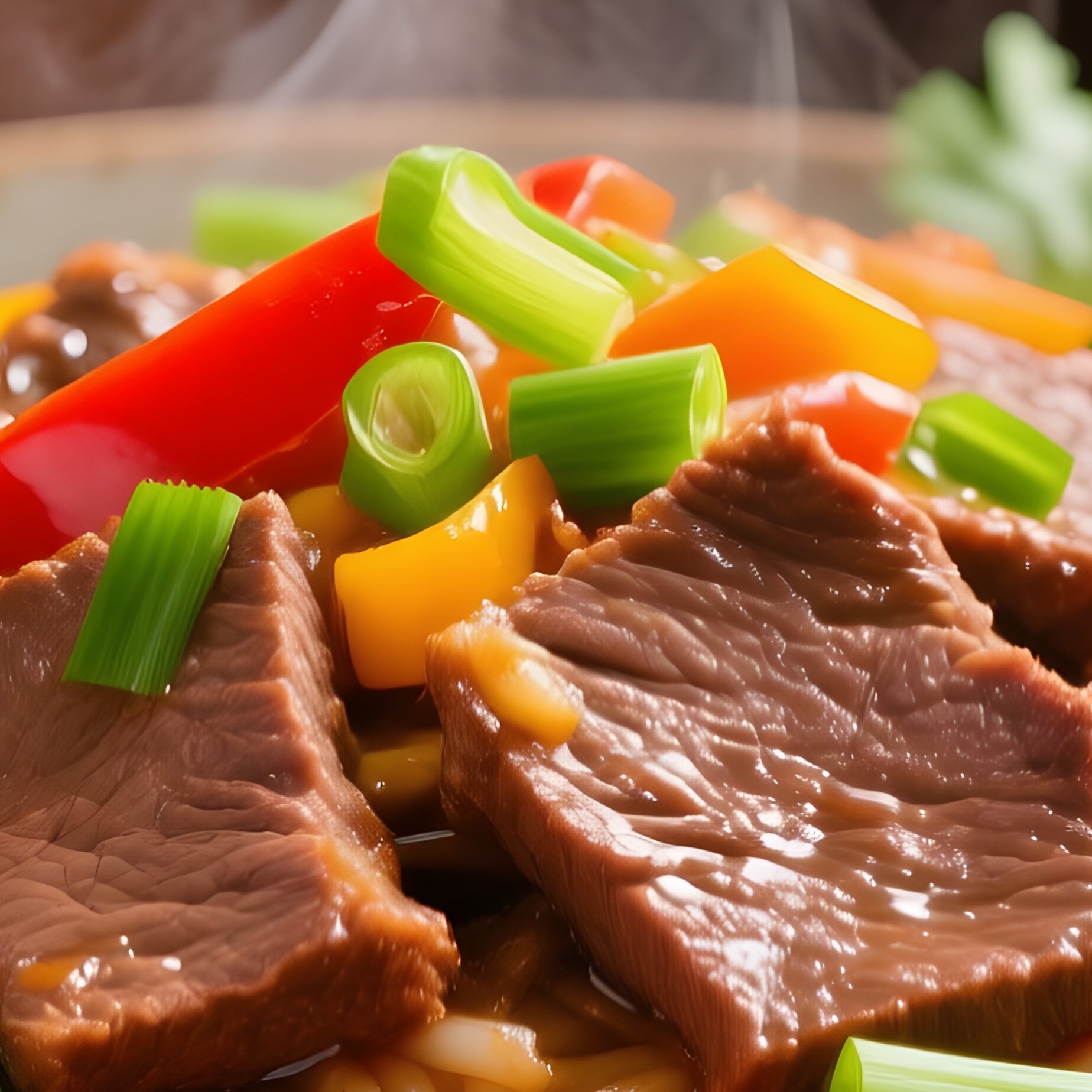 Bun Gao Xao Stir Fried Rice Noodles With Beef And Vegetables - Full Resolution Quality Preview