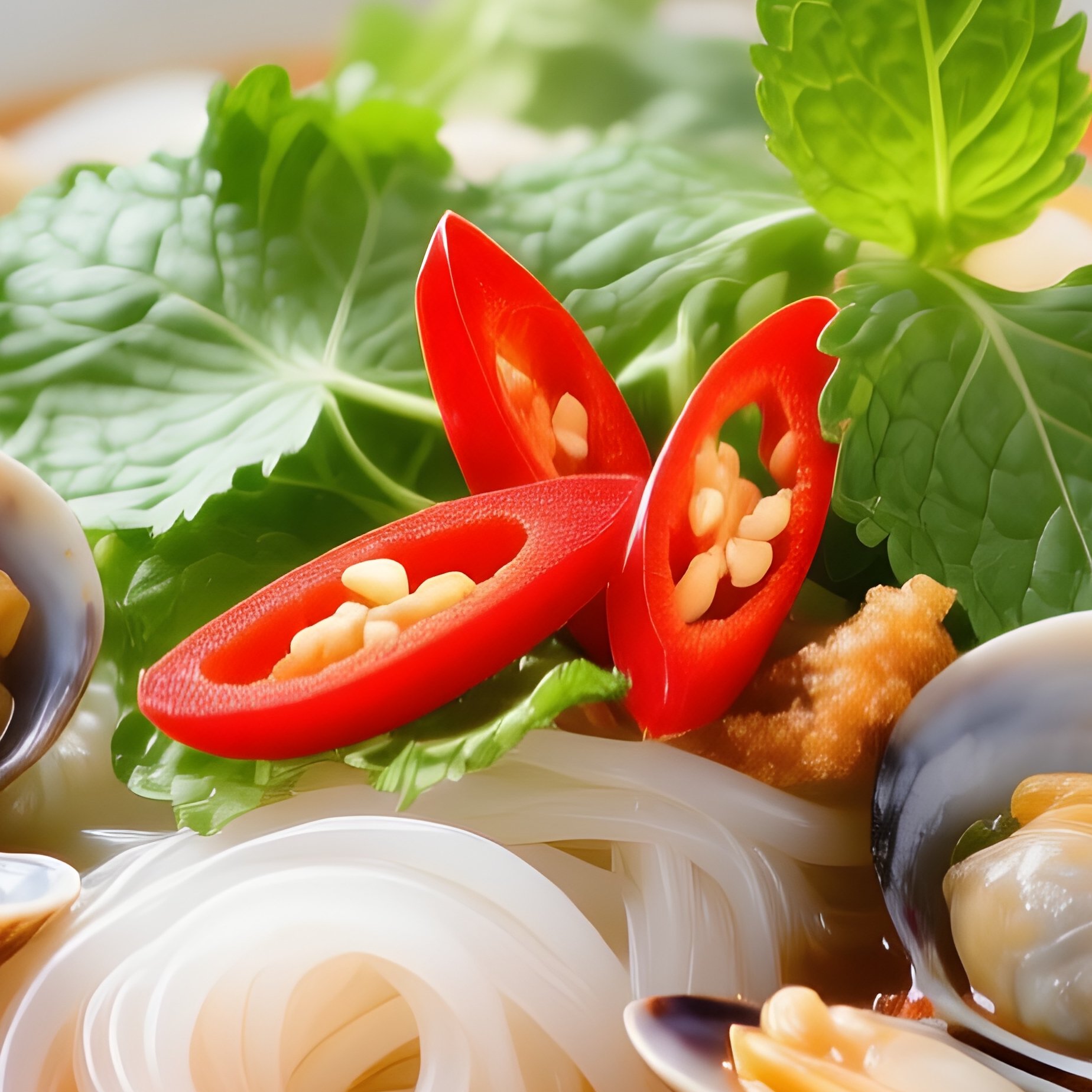 Bun Hen Vermicelli With Clams Herbs And Chili - Full Resolution Quality Preview