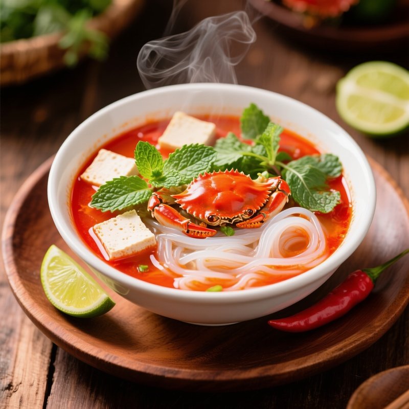 Bun Rieu Tomato Based Crab Noodle Soup