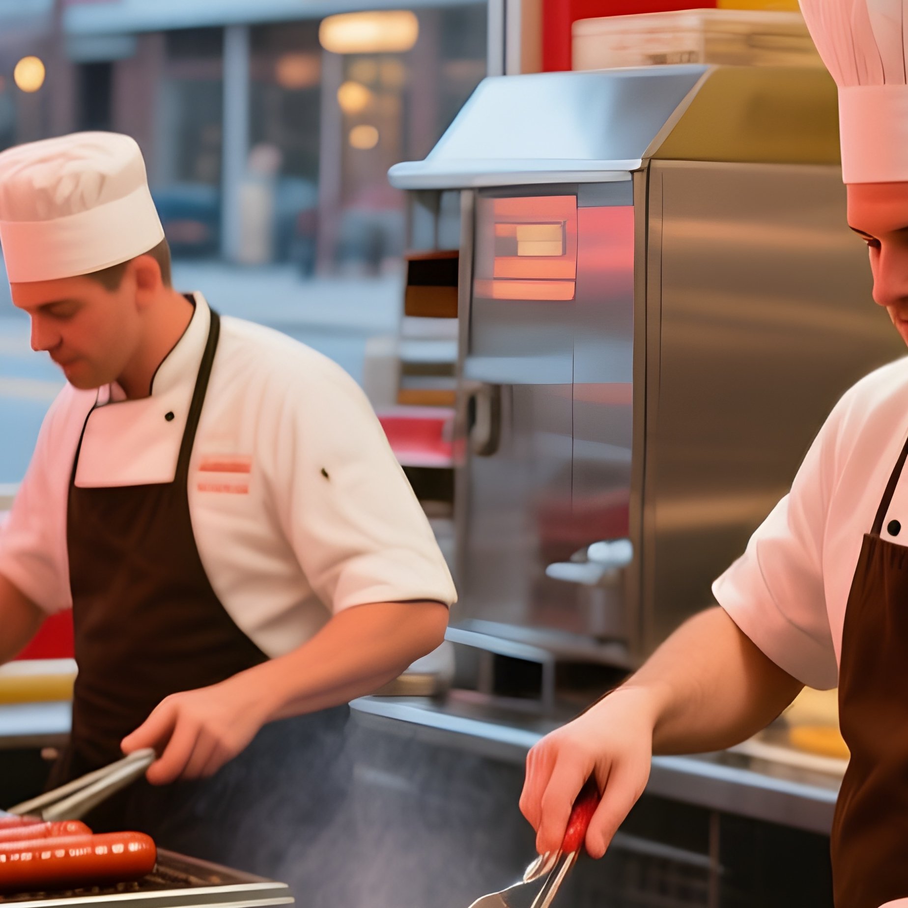 Burgers Sausages Sandwiches Restaurant Interior - Full Resolution Quality Preview