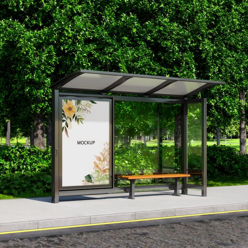 Bus Stop In A Park Like Setting Bus Stop Park