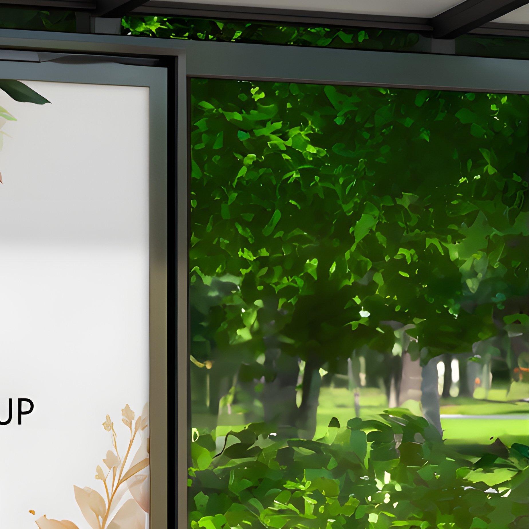 Bus Stop In A Park Like Setting Bus Stop Park - Full Resolution Quality Preview