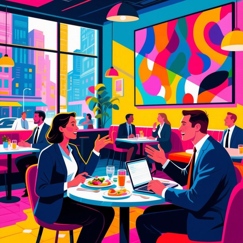 Business Lunch City Cafe Artistic