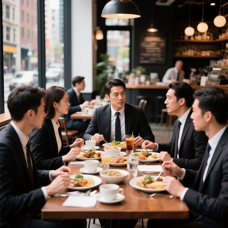 Business Lunch City Cafe Meeting