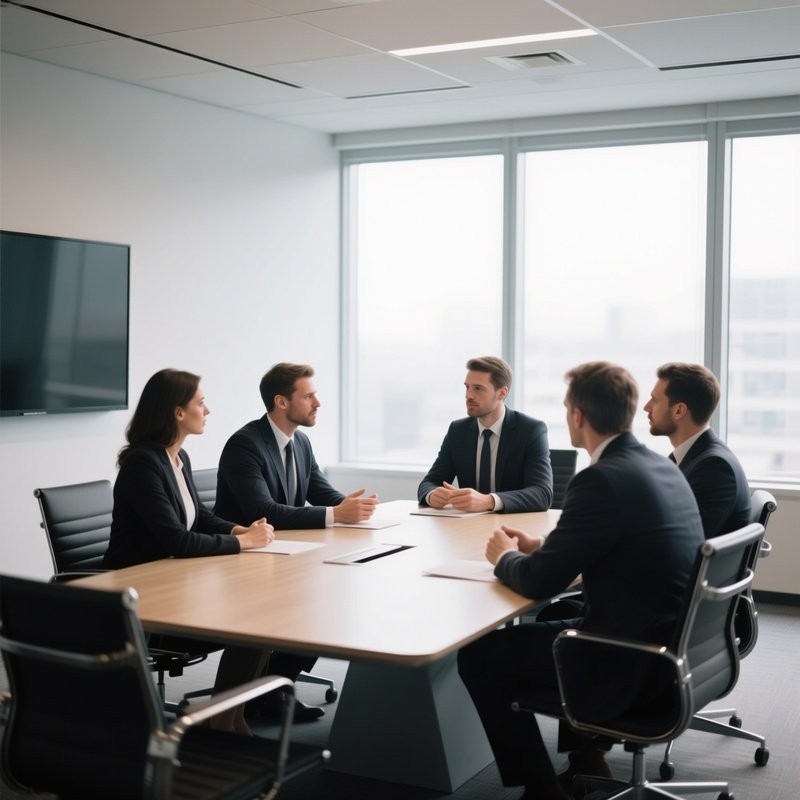 Business Meeting In Modern Office