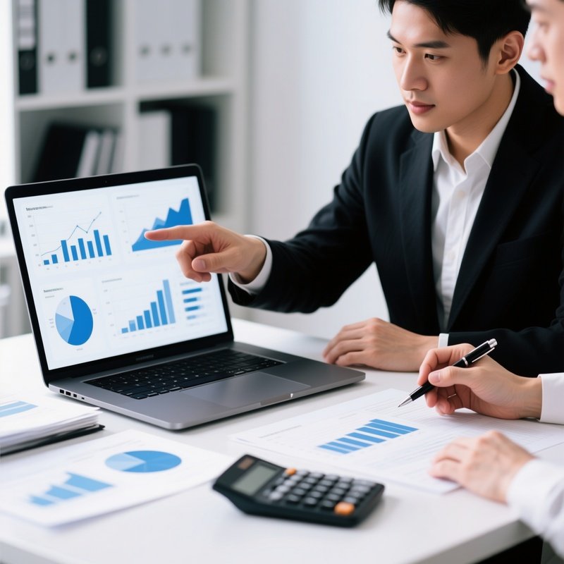 Business People Discussing Data Analysis Business Data Analysis