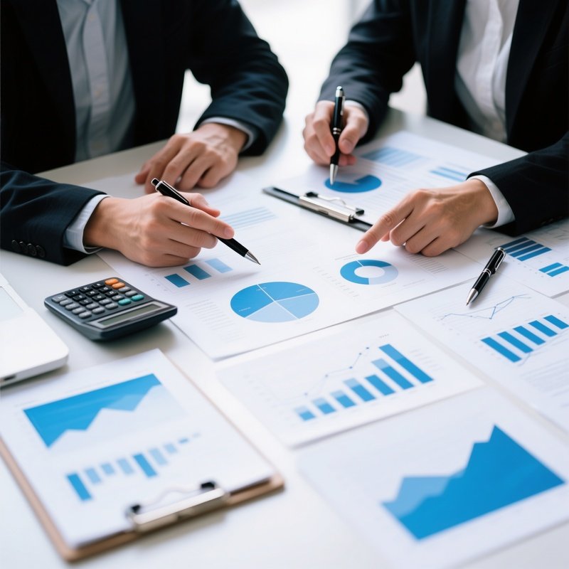 Business People Discussing Data Charts Business Analysis