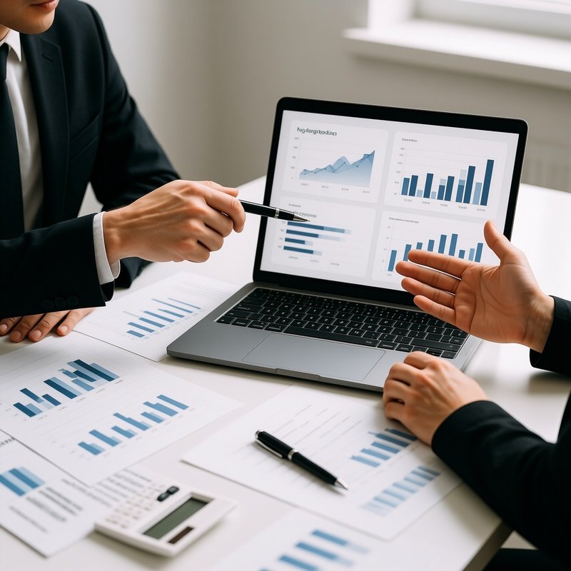 Business People Discussing Financial Data Business Finance