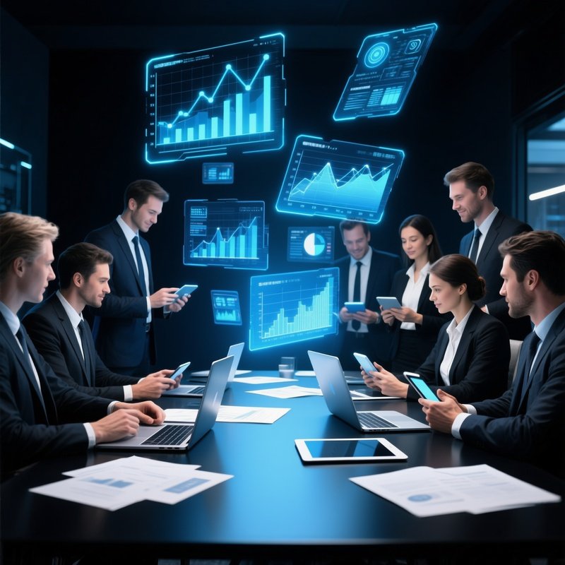 Business People Interacting With Digital Technology Technology