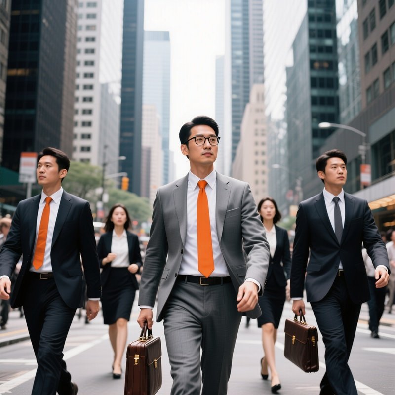 Business Professionals Walking In An Urban Setting Business City