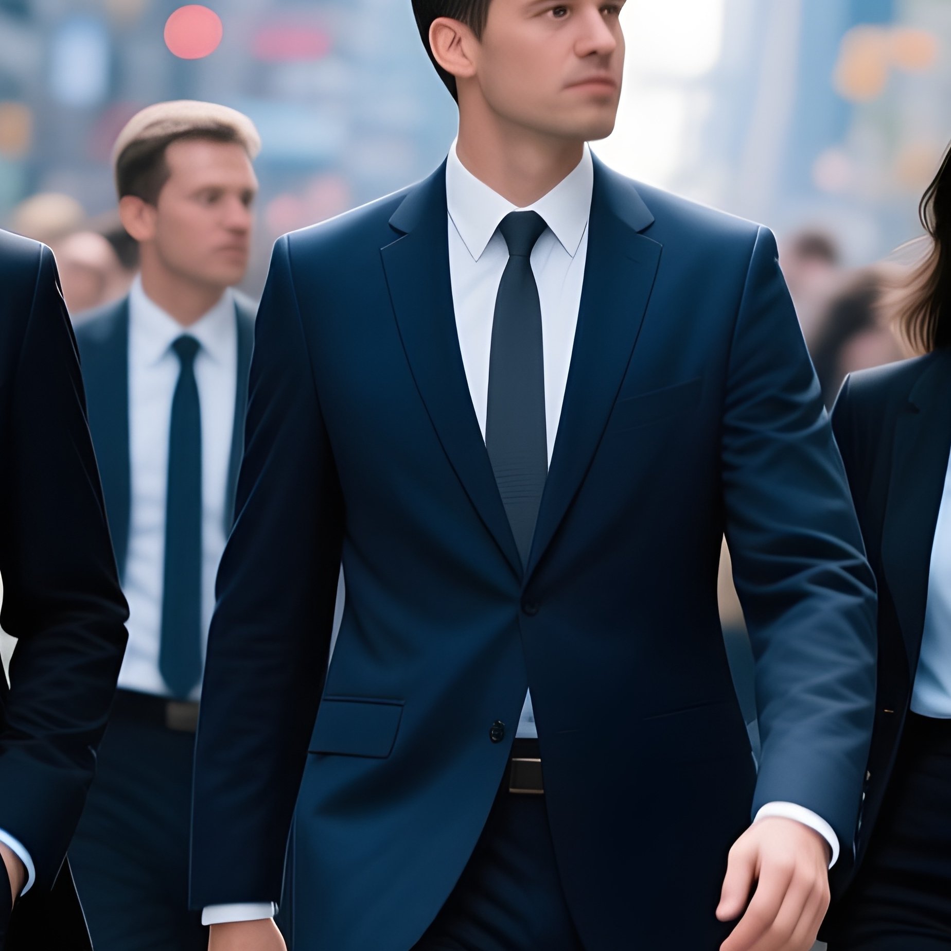 Business Team Walking In City - Full Resolution Quality Preview