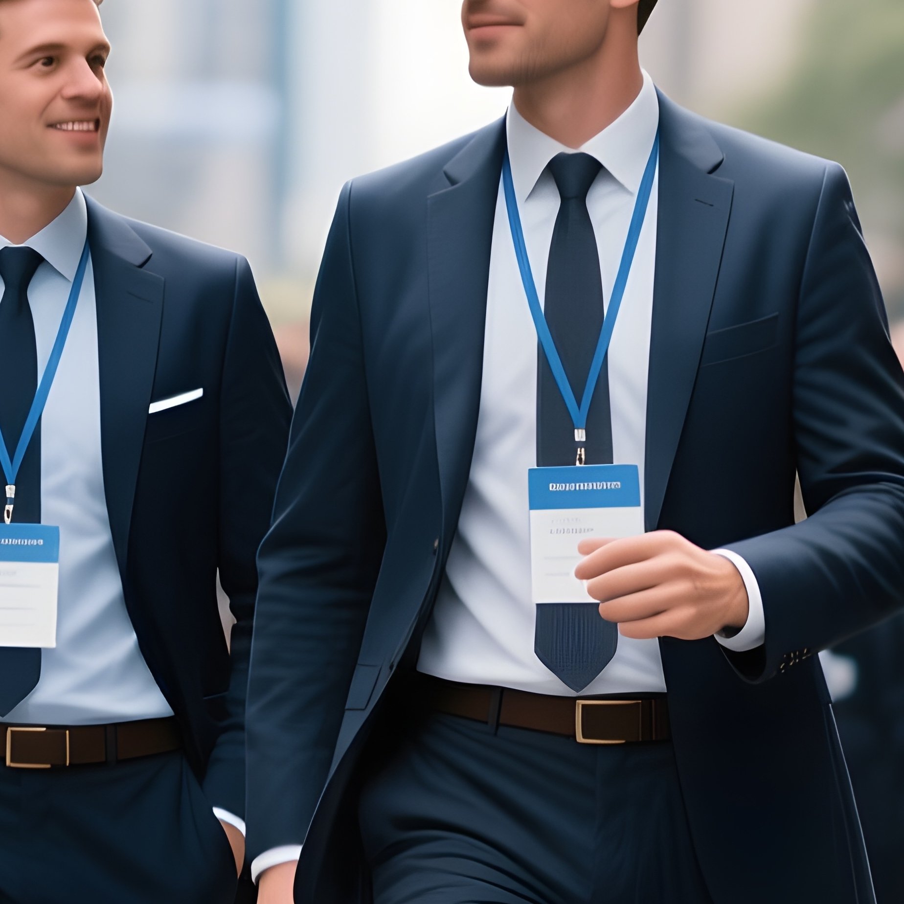 Business Team Walking In City Scene - Full Resolution Quality Preview