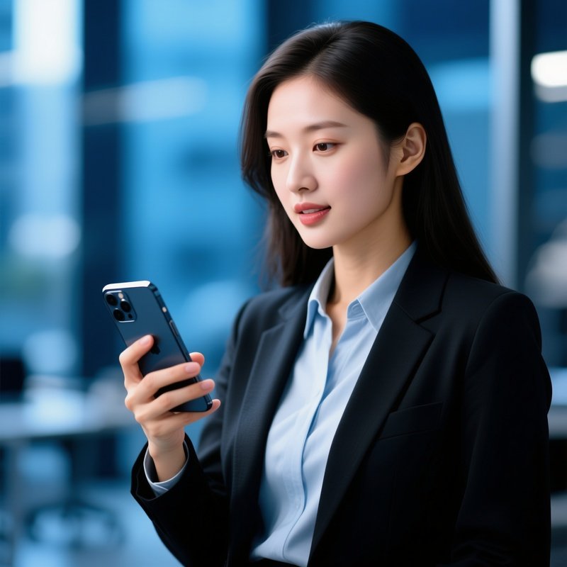 Businesswoman Talking On Smartphone Scene