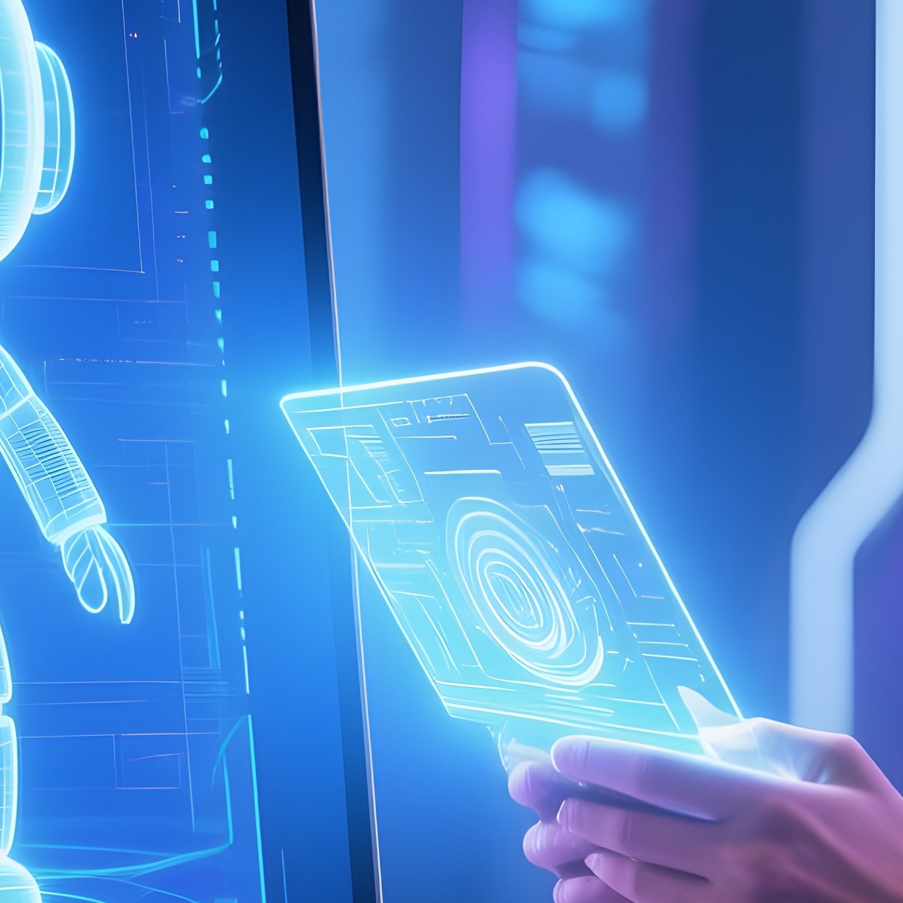 Businesswoman Talking On Smartphone Science Fiction - Full Resolution Quality Preview