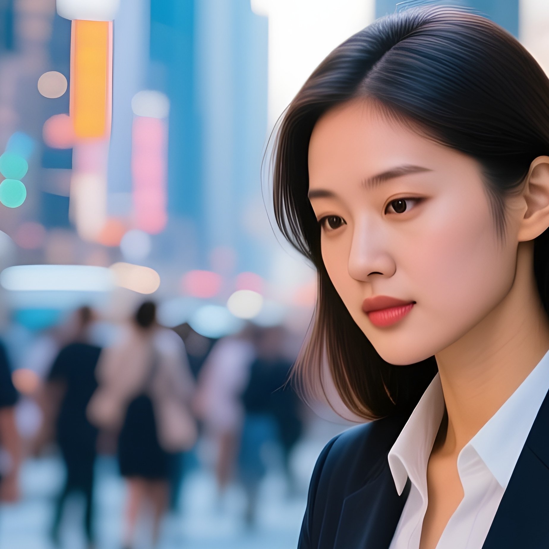 Businesswoman Working On Laptop Scene - Full Resolution Quality Preview