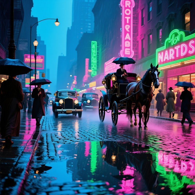 Bustling 1920S New York Street Scene